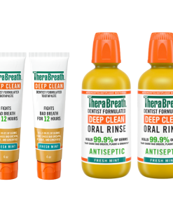 TheraBreath Deep Clean Oral Rinse & Toothpaste Bundle