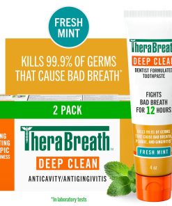 TheraBreath Deep Clean Toothpaste, Helps Fight Bad Breath, Fresh Mint